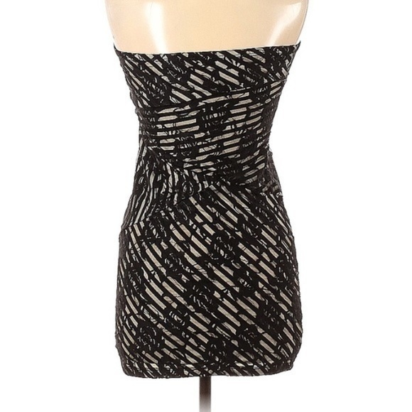 Adorable Strapless Striped & Floral Dress - Picture 2 of 5